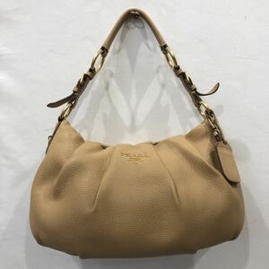 【PRADA】 トートバッグ プラダ ベージュ レザー 無地 CERVO LUX BR3999 ts202403