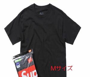 未使用品　Supreme　Hanes　ブラック　半袖　Tシャツ　Mサイズ　バラ売り　一枚