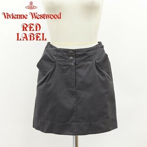 ◆Vivienne Westwood RED LABEL ヴィヴィアン ウエストウッド レッドレーベル コットン ミニ スカート ダーク 2