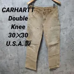 【人気デザイン】CARHARTTカーハート　ダブルニー　ダメージ加工 USA製