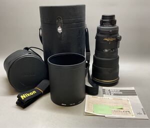 ① レンズ 美品 中古 動作確認済み AF-S NIKKOR ED 300 mm F2.8D 望遠レンズ ニコン カメラフード ケース キャップ 説明書 保証書付 