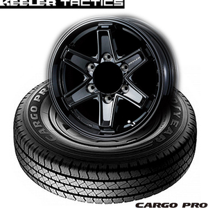 キャラバン｜グッドイヤーCARGO PRO〈195/80R15 107/105L〉 & WEDS KEELER TACTICS〈GB〉〈15×5.5 +42 139.7 6H〉タイヤホイール4本セット