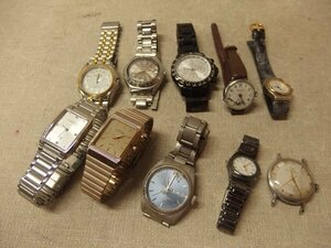 0640207s【腕時計 10点まとめて】動作NG/ジャンク品/CITIZEN/SWATCH/SANDOZ/LEXI/SCRIPT/FORMAX/MUSK他