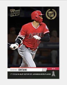 2019 topps now moment of the year 大谷翔平 サイクル安打 達成 受注限定 大谷 ohtani moy