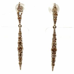 KASHIKEY(カシケイ)美品!!＊K18 天然ダイヤモンドピアス＊n 約4.0g diamond pierce jewelry ジュエリー FA2/FA3