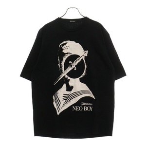 UNDERCOVER ISM アンダーカバーイズム NEO BOY プリント クルーネック半袖Tシャツ ブラック UI2A4809