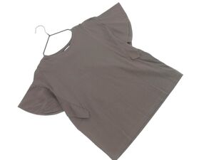 ネコポスOK OPAQUE オペーク フレアスリーブ カットソー sizeM/茶 ■◆ ☆ eec9 レディース