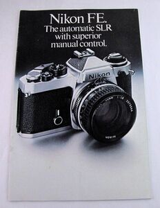 Vintage Nikon Camera Brochure FE SLR 海外 即決