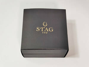 新品未使用・送料無料 腕時計 STAG スタッグ STG006B1 ローズパープル×ブラック クオーツ 牛革 クロノグラフ 日本製