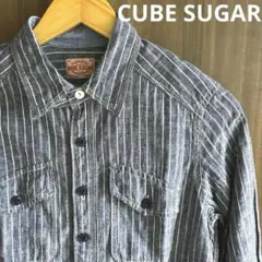 【美品◎】CUBE SUGAR キューブシュガー リネンダンガリーシャツ