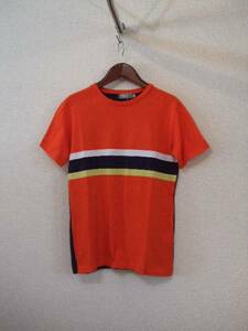 HECTICオレンジ×ネイビーライン入りTシャツ（USED）72014