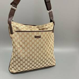 1円 GUCCI グッチ 122791 GG柄 GGキャンバス クロスボディ ショルダーバッグ 男女兼用 ワンショルダーバッグ 正規品本物