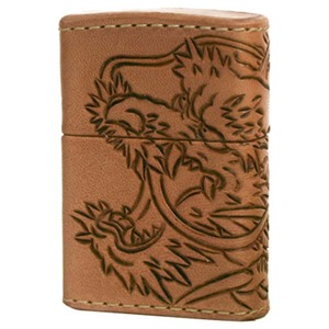 Zippo ジッポライター 革巻き レザー ワークス カオス Leather Works CHAOS LWC Z 龍神