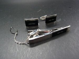 ■美品■ Jaison Bros ジェイソンブロス カフス カフリンクス タイピン アクセサリー メンズ シルバー系×ブラック系 DE1919