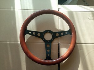 ウッドステアリング ウッドハンドル 35パイ ステアリング ハンドル 旧車 当時物 モモ momo ナルディ NARDI 