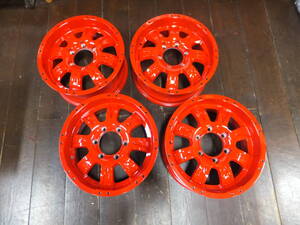 【アウトレット 未使用品！】ハイエース 200系 18×7.5J　ET35　PCD139.7　6穴　ハブ系108㎜ 4本セット RED レッド 個人宅発送不可 