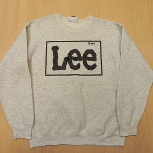 USA製 80s 90s ビンテージ Lee リー ビッグロゴ スウェット トレーナー L 古着 汚れ有り ★a