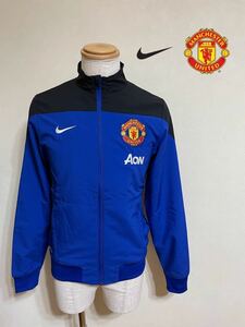 【美品】 NIKE Manchester United ナイキ マンチェスターユナイテッド ウーブンジャケット トレーニングウェア トップス サイズS 長袖 青