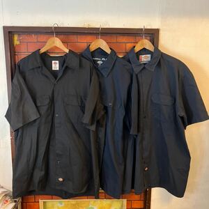 ワークシャツ　半袖 dickies ディッキーズ XL 6枚セット　エンジニア　メカニック　ビックサイズ　1円スタート　まとめ売り　アメリカ古着