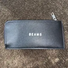 BEAMS 黒 レザー 調フラグメントケース