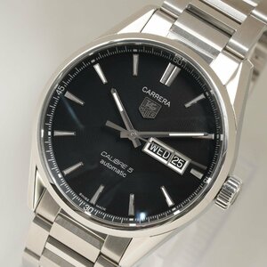 タグ・ホイヤー TAG HEUER 腕時計 カレラ 41mm デイデイト 黒文字盤 WAR201A.BA0723 自動巻 メンズ 中古 美品 [質イコー]