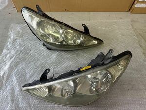 S1015-2　中古作動品エスティマ　ACR30　30　後期　ヘッドライト　左右　セット　28-165　コイト　キセノン　HID　