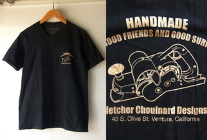 XS★パタゴニアpatagonia★TシャツFletcher Chouinard Designs黒　FCDサーフィン サーフボード ブラック サーファーhandmade