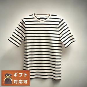 ジルサンダー JIL SANDER Tシャツ J40GC0111-J46497-080-L レディース クリーム ボーダー JILSANDER