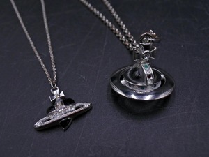 Vivienne Westwood ヴィヴィアンウエストウッド オーブ ディアマンテ ネックレス 2点セット まとめ シルバー ■■◎ ☆ fab5 レディース