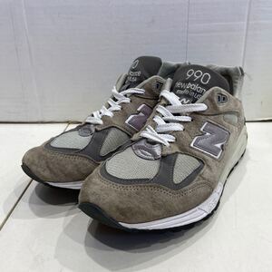 【NEW BALANCE ニューバランス】M990GY2 ローカットスニーカー USA製 28cm グレー スウェード 2410oki M