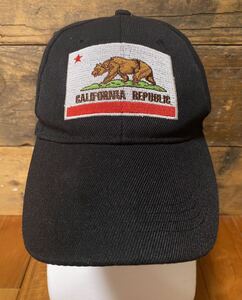 CALIFORNIA REPUBLIC　キャップ size:F ブラック Lanza USA / カリフォルニアリパブリック LOGO ロゴ 刺繍 帽子 ハット HAT