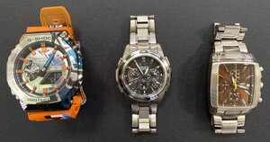 【5AH立11001E】★1円スタート★CASIO★カシオ★G-SHOCK★OCEANUS★EDIFICE★メンズ腕時計★ソーラー★クォーツ★まとめ★3点セット★