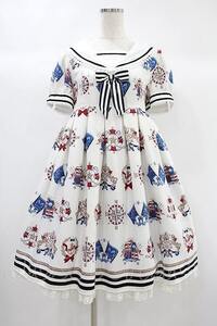 Angelic Pretty / Vintage Marineワンピース Free シロ H-24-10-04-028-AP-OP-NS-ZH