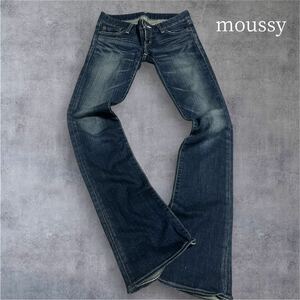 moussy マウジー　デニム　 ジーンズ　ストレッチ　スリム　美脚　25 レディース　インディゴ　色落ち　オシャレ　ブーツカット　フレア　2