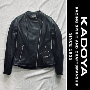 ★在庫処分 特価 KADOYA IROS 1645 WSサイズ カドヤ アイロス レザージャケット セミダブル 革ジャン 牛革 定価80300円 タグ付き A61223-4