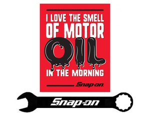 Snap-on（スナップオン）モーターオイル オレンジ ステッカー「MOTOR OIL DECAL」