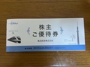 ○東武鉄道株主優待券冊子１冊　2025.6.30迄　送料無料○