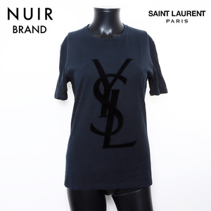 イヴ・サンローラン YVES SAINT LAURENT 半袖Ｔシャツ イヴ・サンローラン ロゴ ブラック