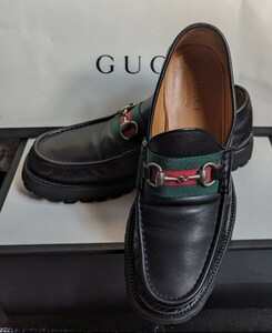 GUCCIホースビット ローファー　シェリーライン　サイズ9 (28cm相当)　箱、靴袋2個付属