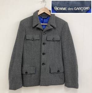 AD1996 青山 COMME des GARCONS ウール 中綿 ジャケット グレー コムデギャルソン ブルゾン 90s VINTAGE archive 3090084