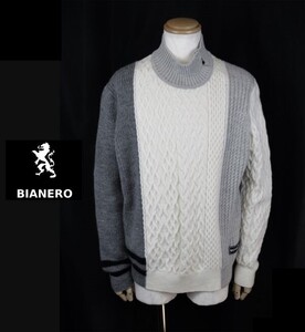 ■■＜美品＞＜BIANERO／LAURA FELICE＞ low gauge Switchi high neckニット セーター＜ラウラJapan：50＞■■