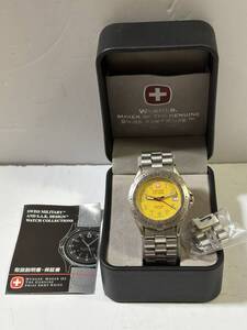 WENGER S.A.K DESIGN swiss 100M Pilot GMT ウェンガー 腕時計 スイス製 箱付 097.0656/ビンテージ アンティーク レトロ 雑貨/QH