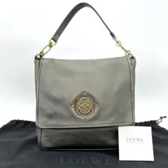 LOEWE ロエベ ショルダーバッグ 肩掛け アナグラム ゴールド金具 レザー