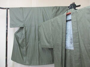 1円 良品 正絹 男性用 アンサンブル 着物 泥大島紬 和装 式典 和服 亀甲 抽象 幾何学 羽裏 高級 袷 身丈130cm 裄68cm【夢職】★★★