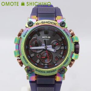 CASIO カシオ G-SHOCK MTG-B3000PRB-1AJR オーロラ Bluetooth ステンレス ラバー 黒文字盤 ソーラー 電波 時計 未使用品◆Sランク