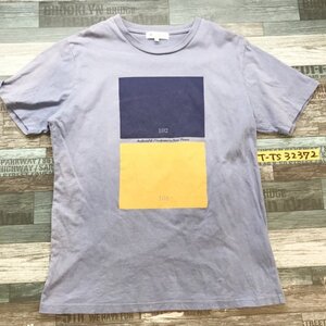 THE SHOP TK ザ ショップ ティーケー タケオキクチ メンズ プリント コットン 半袖Tシャツ L ライトブルー