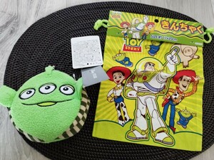 匿名配送無料】新品　トイ・ストーリー　リトルグリーンメン　エイリアン　がま口ポーチ　巾着袋　クーポン適用