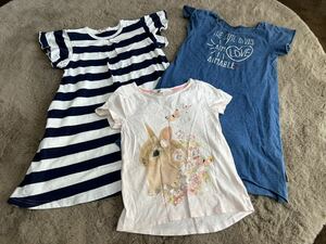 女の子　120センチ 3枚セット 半袖Tシャツ 半袖ワンピース　キッズ　子供服　H&M