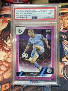 2022-23 Topps UEFA Japan Edition ERLING HAALAND Fuchsia Mojo PSA9 ハーランド マンチェスター シティ