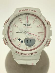 CASIO◆クォーツ腕時計・Baby-G/デジアナ/WHT